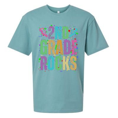 School Rocks Back To School Rockin 2nd Grade Rocks Sueded Cloud Jersey T-Shirt