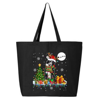 Santa Reindeer Border Collie Christmas Tree Lights Dog Owner Cute Gift 25L Jumbo Tote