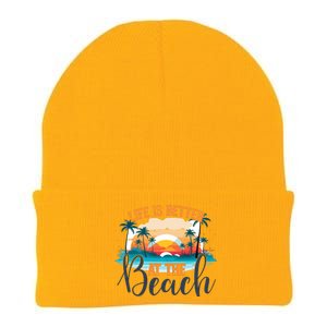 Summer Retro Beach Vibes Graphic Knit Cap Winter Beanie