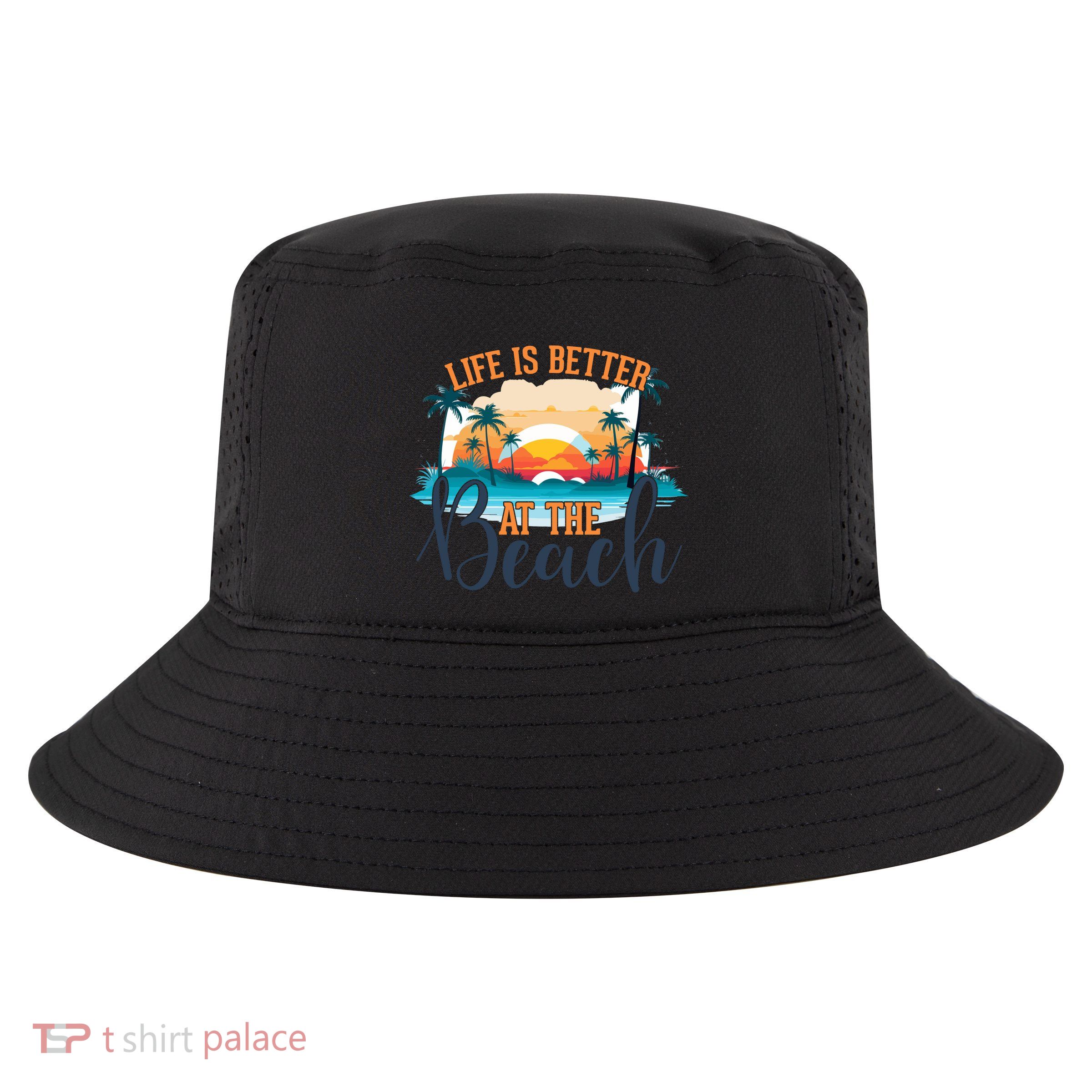 Summer Retro Beach Vibes Graphic Cool Comfort Performance Bucket Hat