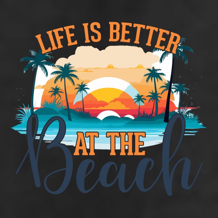Summer Retro Beach Vibes Graphic 7 Panel Mesh Trucker Snapback Hat