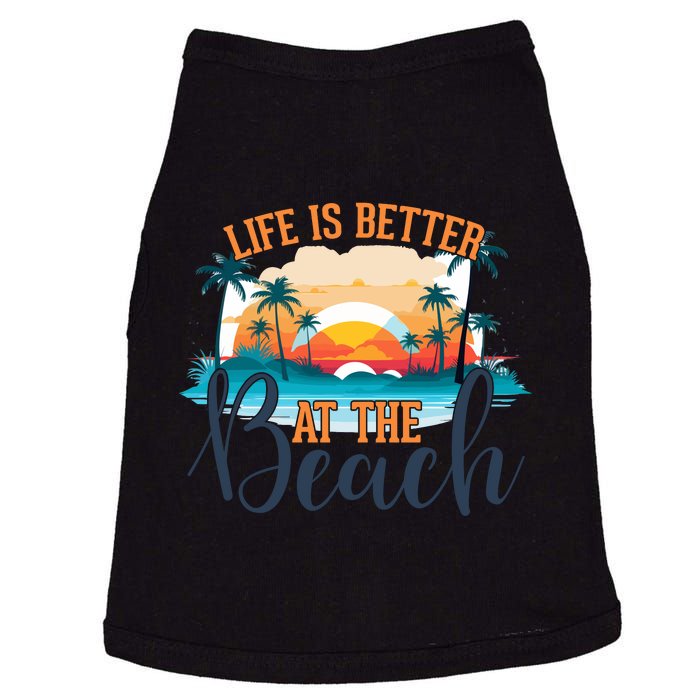 Summer Retro Beach Vibes Graphic Doggie Tank