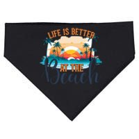 Summer Retro Beach Vibes Graphic USA-Made Doggie Bandana