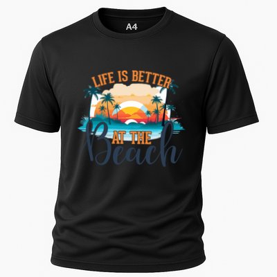 Summer Retro Beach Vibes Graphic Performance Shirt