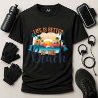Summer Retro Beach Vibes Graphic Performance Shirt