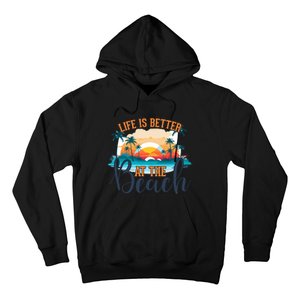 Summer Retro Beach Vibes Graphic Hoodie