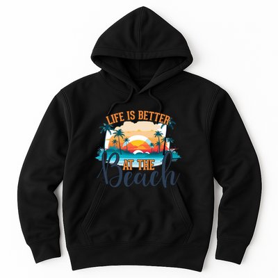 Summer Retro Beach Vibes Graphic Hoodie