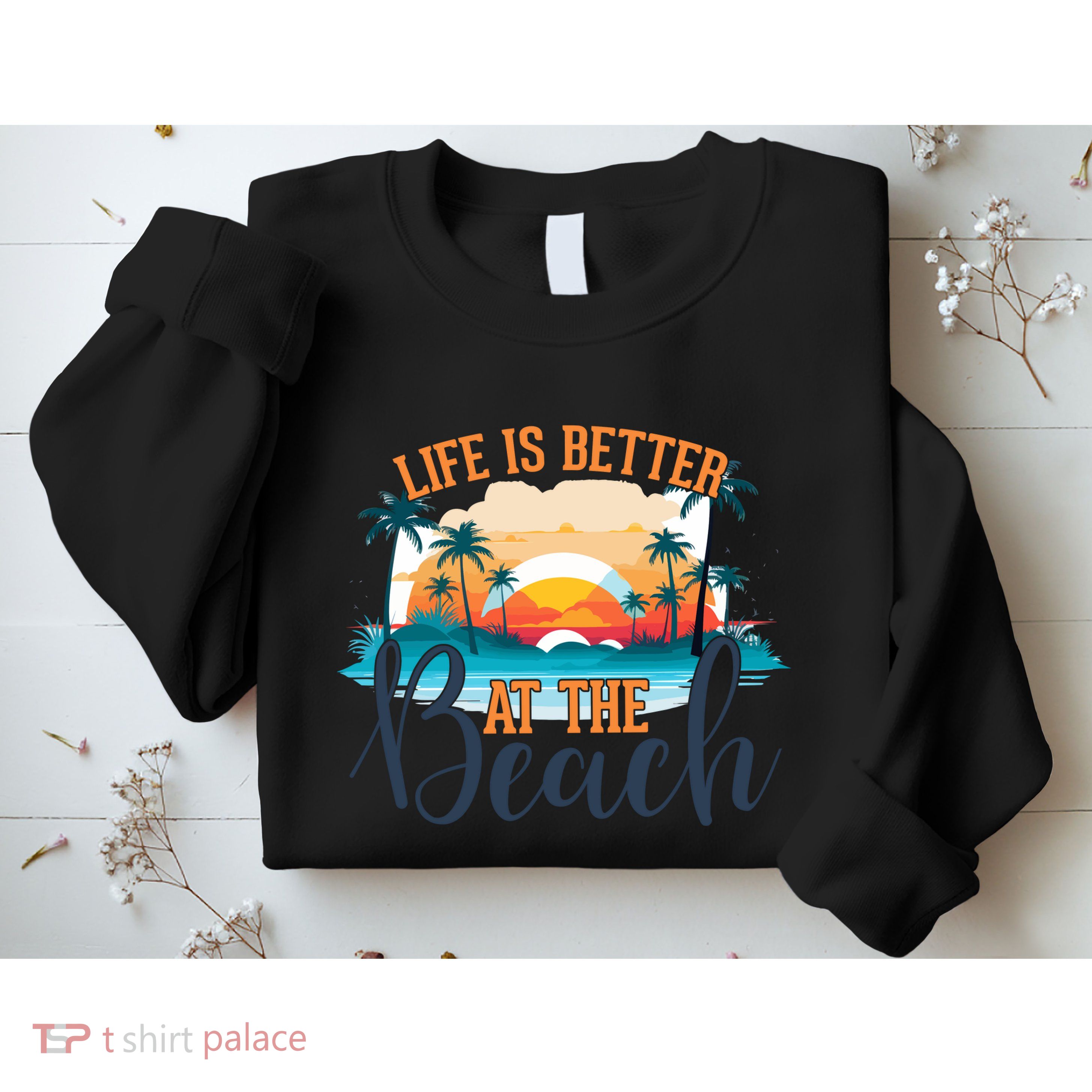 Summer Retro Beach Vibes Graphic Sweatshirt