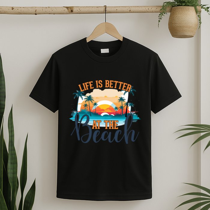 Summer Retro Beach Vibes Graphic T-Shirt