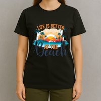 Summer Retro Beach Vibes Graphic T-Shirt