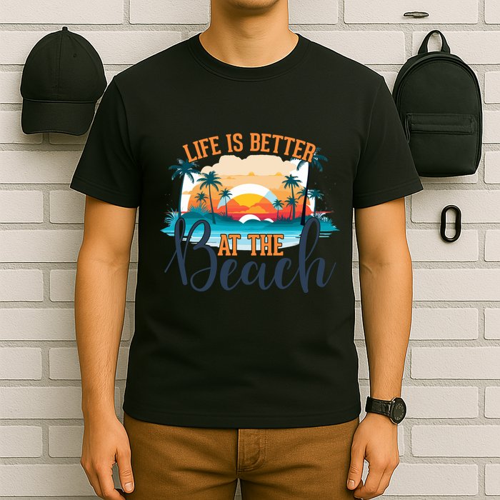 Summer Retro Beach Vibes Graphic T-Shirt