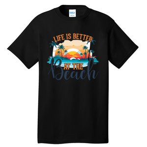 Summer Retro Beach Vibes Graphic Tall T-Shirt