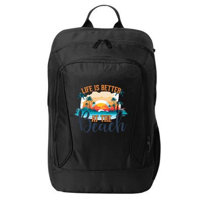 Summer Retro Beach Vibes Graphic City Backpack
