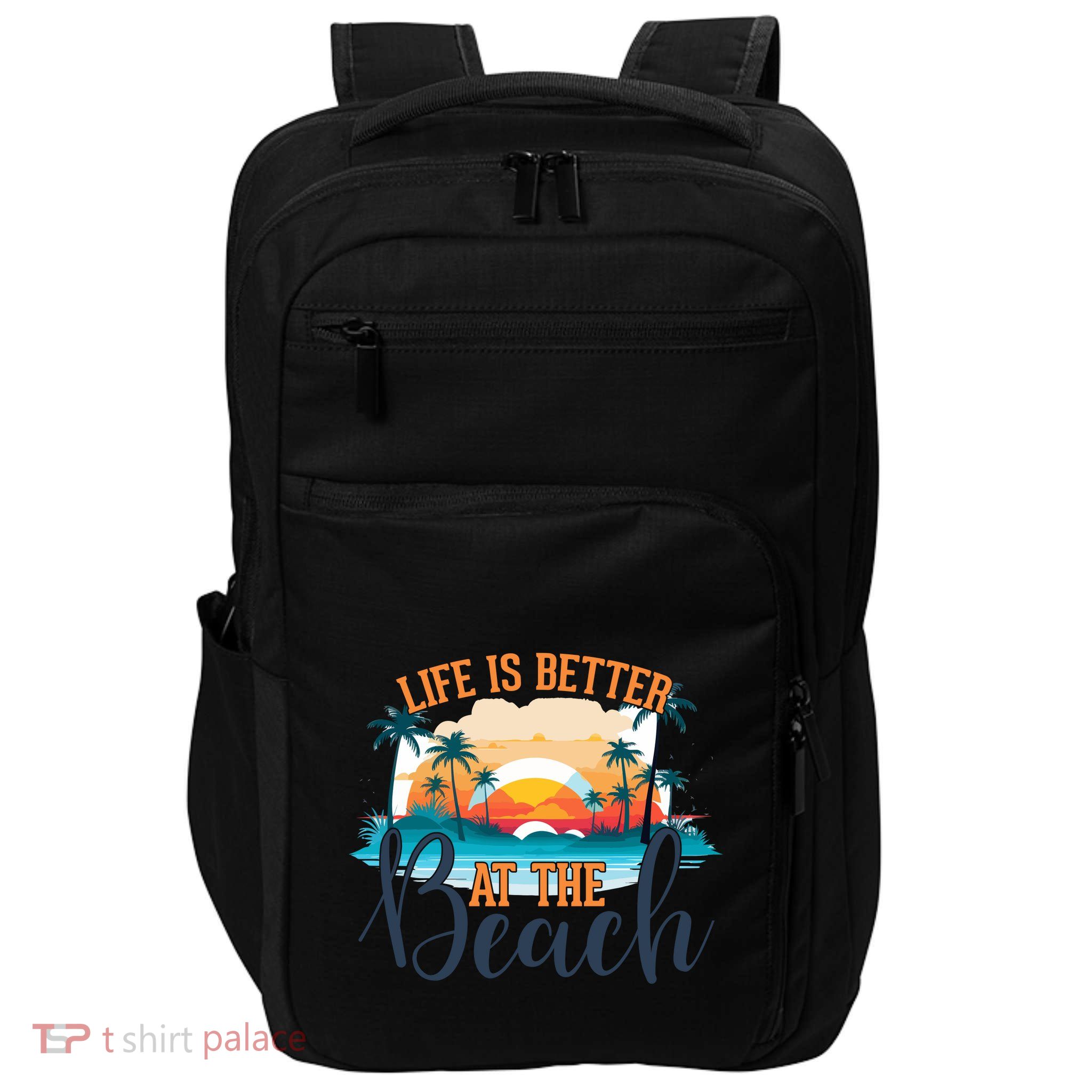 Summer Retro Beach Vibes Graphic Impact Tech Backpack
