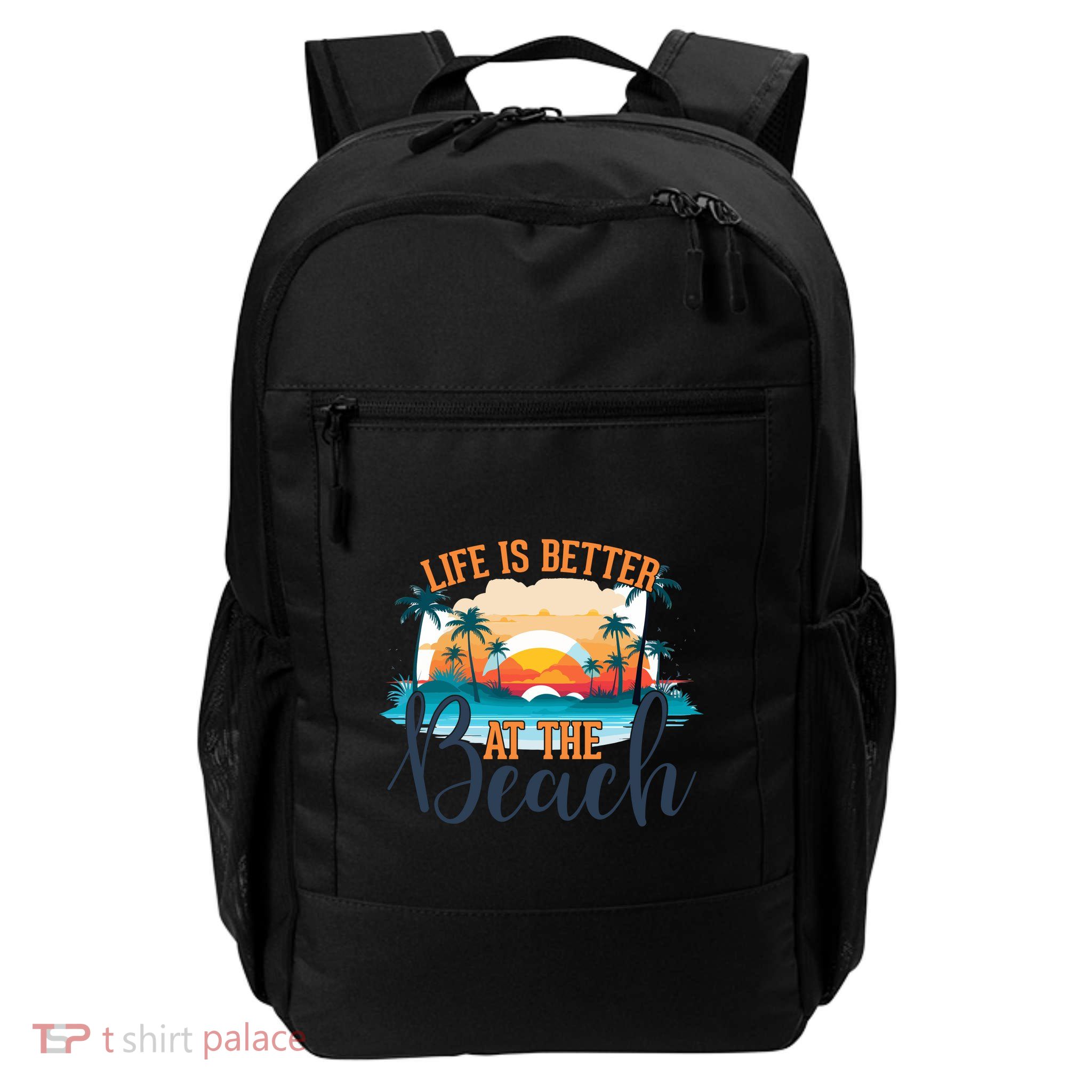 Summer Retro Beach Vibes Graphic Backpack
