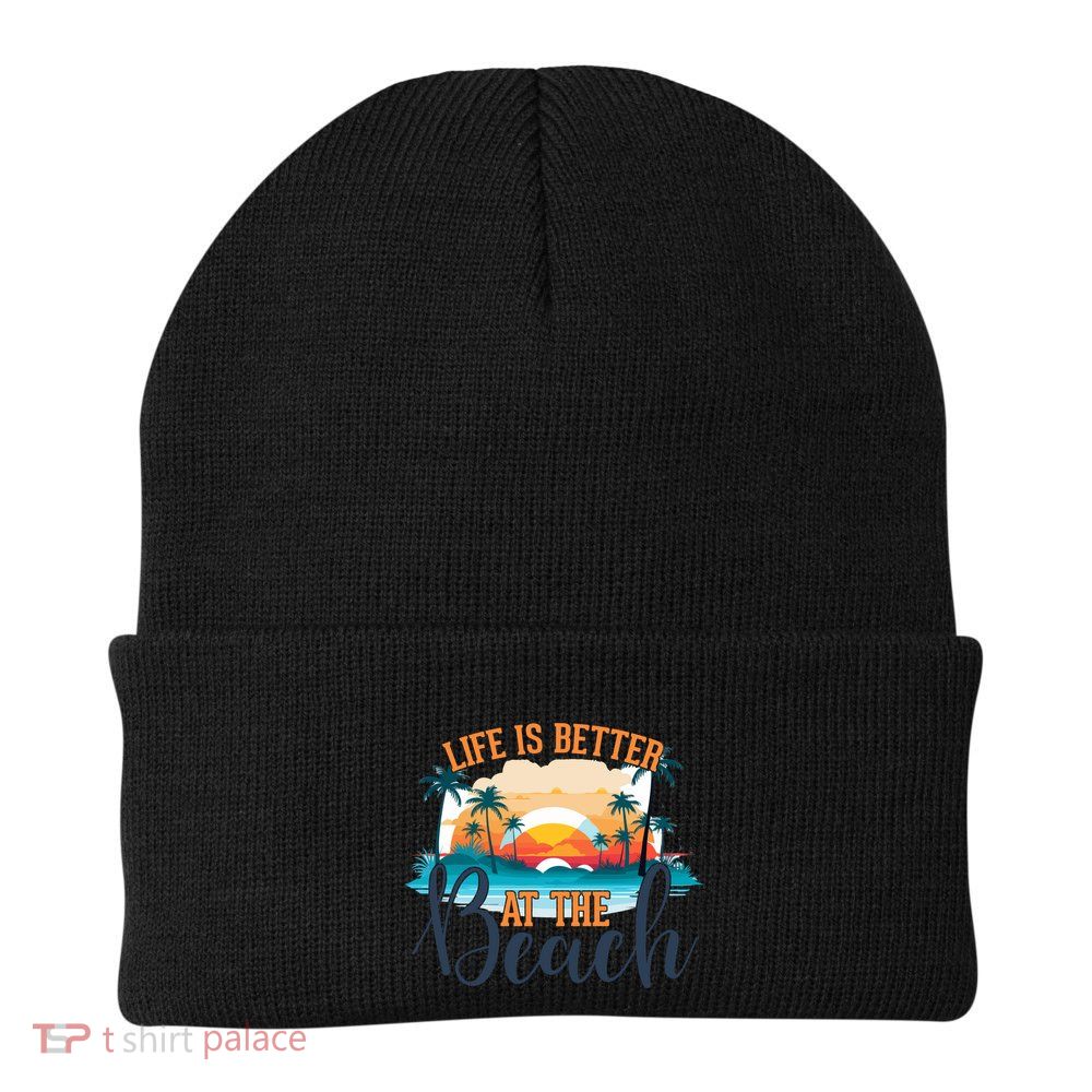 Summer Retro Beach Vibes Graphic Beanie