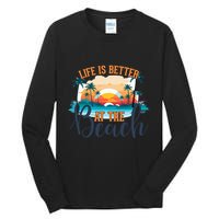 Summer Retro Beach Vibes Graphic Tall Long Sleeve T-Shirt