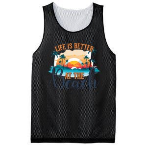 Summer Retro Beach Vibes Graphic Mesh Reversible Basketball Jersey Tank