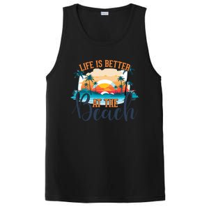 Summer Retro Beach Vibes Graphic PosiCharge Competitor Tank