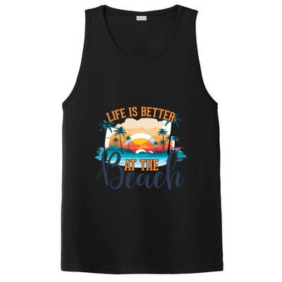 Summer Retro Beach Vibes Graphic PosiCharge Competitor Tank