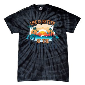 Summer Retro Beach Vibes Graphic Tie-Dye T-Shirt