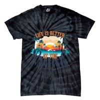 Summer Retro Beach Vibes Graphic Tie-Dye T-Shirt