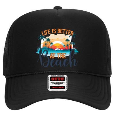 Summer Retro Beach Vibes Graphic Trucker Hat