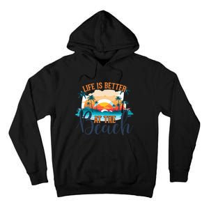 Summer Retro Beach Vibes Graphic Tall Hoodie