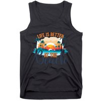 Summer Retro Beach Vibes Graphic Tank Top