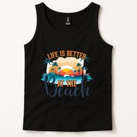 Summer Retro Beach Vibes Graphic Tank Top