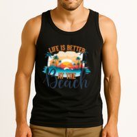 Summer Retro Beach Vibes Graphic Tank Top
