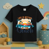 Summer Retro Beach Vibes Graphic Toddler T-Shirt