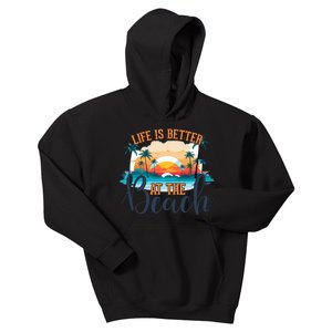 Summer Retro Beach Vibes Graphic Kids Hoodie