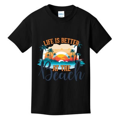 Summer Retro Beach Vibes Graphic Kids T-Shirt