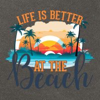 Summer Retro Beach Vibes Graphic Cotton Canvas Backpack
