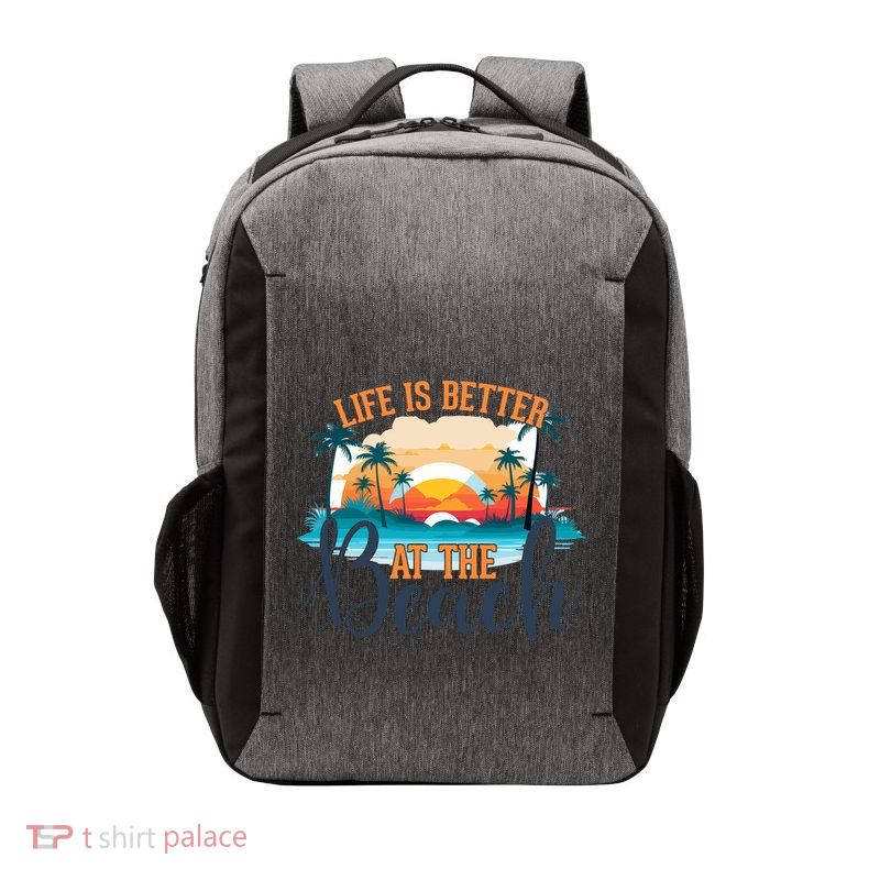 Summer Retro Beach Vibes Graphic Vector Backpack