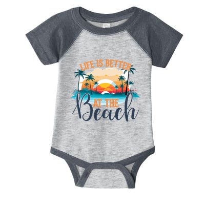 Summer Retro Beach Vibes Graphic Infant Baby Jersey Bodysuit