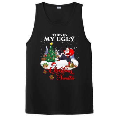 Santa Riding Boston Terrier This Is My Ugly Christmas Gift PosiCharge Competitor Tank