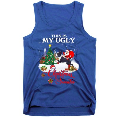 Santa Riding Boston Terrier This Is My Ugly Christmas Gift Tank Top