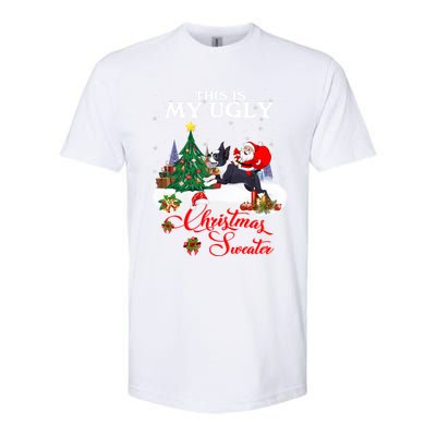 Santa Riding Boston Terrier This Is My Ugly Christmas Gift Softstyle CVC T-Shirt