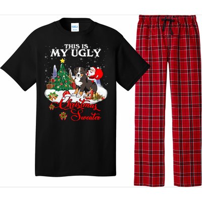 Santa Riding Bernese Mountain Dog This Is My Ugly Christmas Gift Pajama Set