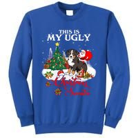 Santa Riding Bernese Mountain Dog This Is My Ugly Christmas Gift Sweatshirt