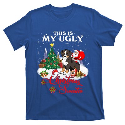 Santa Riding Bernese Mountain Dog This Is My Ugly Christmas Gift T-Shirt