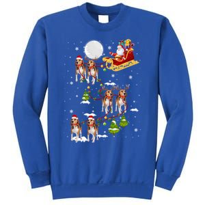 Santa Riding Beagle Sleigh Christmas Beagle Reindeer Gift Sweatshirt