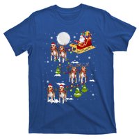 Santa Riding Beagle Sleigh Christmas Beagle Reindeer Gift T-Shirt