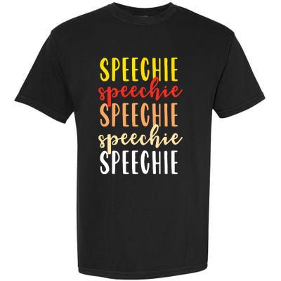 Speechie Retro Boho Speech Language Therapy SLP Gift Garment-Dyed Heavyweight T-Shirt