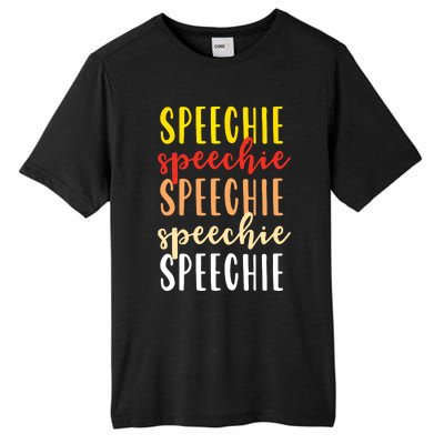 Speechie Retro Boho Speech Language Therapy SLP Gift Tall Fusion ChromaSoft Performance T-Shirt