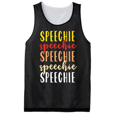 Speechie Retro Boho Speech Language Therapy SLP Gift Mesh Reversible Basketball Jersey Tank