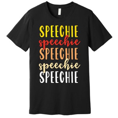 Speechie Retro Boho Speech Language Therapy SLP Gift Premium T-Shirt