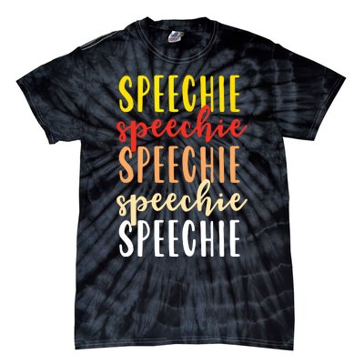 Speechie Retro Boho Speech Language Therapy SLP Gift Tie-Dye T-Shirt